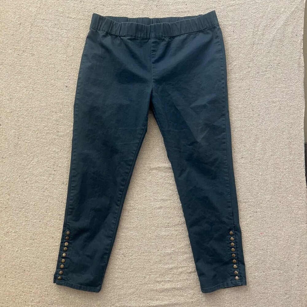Soft Surroundings Button Detail Pull On Pants Blue Size XL